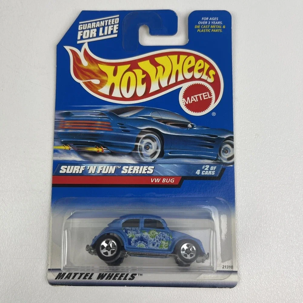 1999 Hot Wheels Surf N Fun VW Bug 2 Of 4 5 Spoke Hub Wheels Mattel